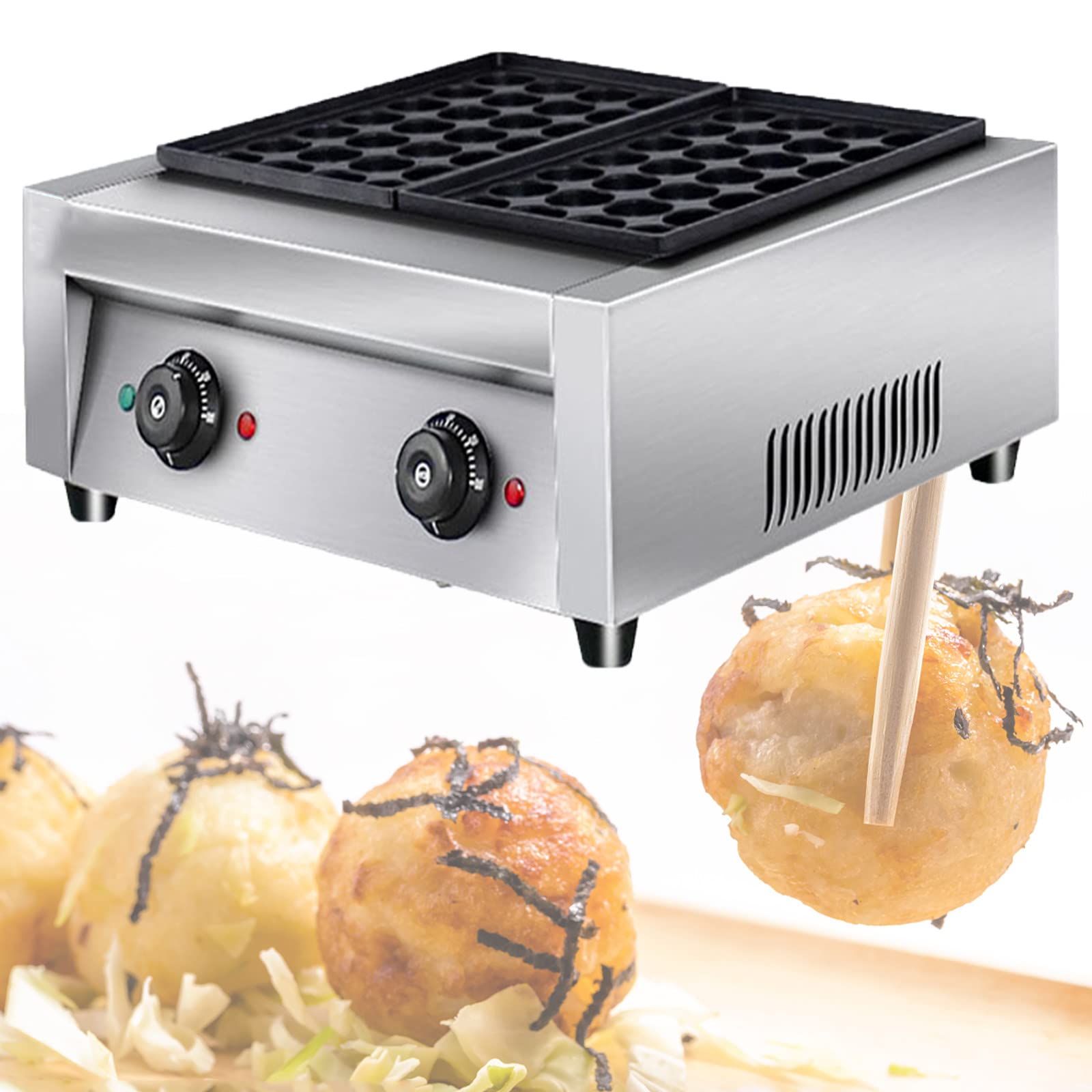 56 Buche Commerciale Riscaldamento Elettrico Takoyaki Maker,4000w Takoyaki Macchi Fish Grill Grill Fai da Te Piclutatteria per Poltopus Play Machine Food Restaurant,Food Street,Home,220v