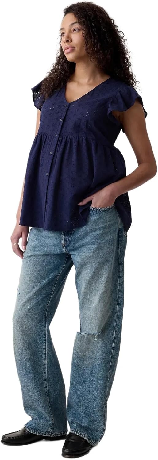 GAP Women's Maternity Eyelet Top