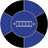 Vista 18 de nuveti Alfombrilla de póquer redonda de 61/79/119/140/160 cm para Texas Holdem Mesa de póquer portátil con diseño Art Deco para jugar cartas