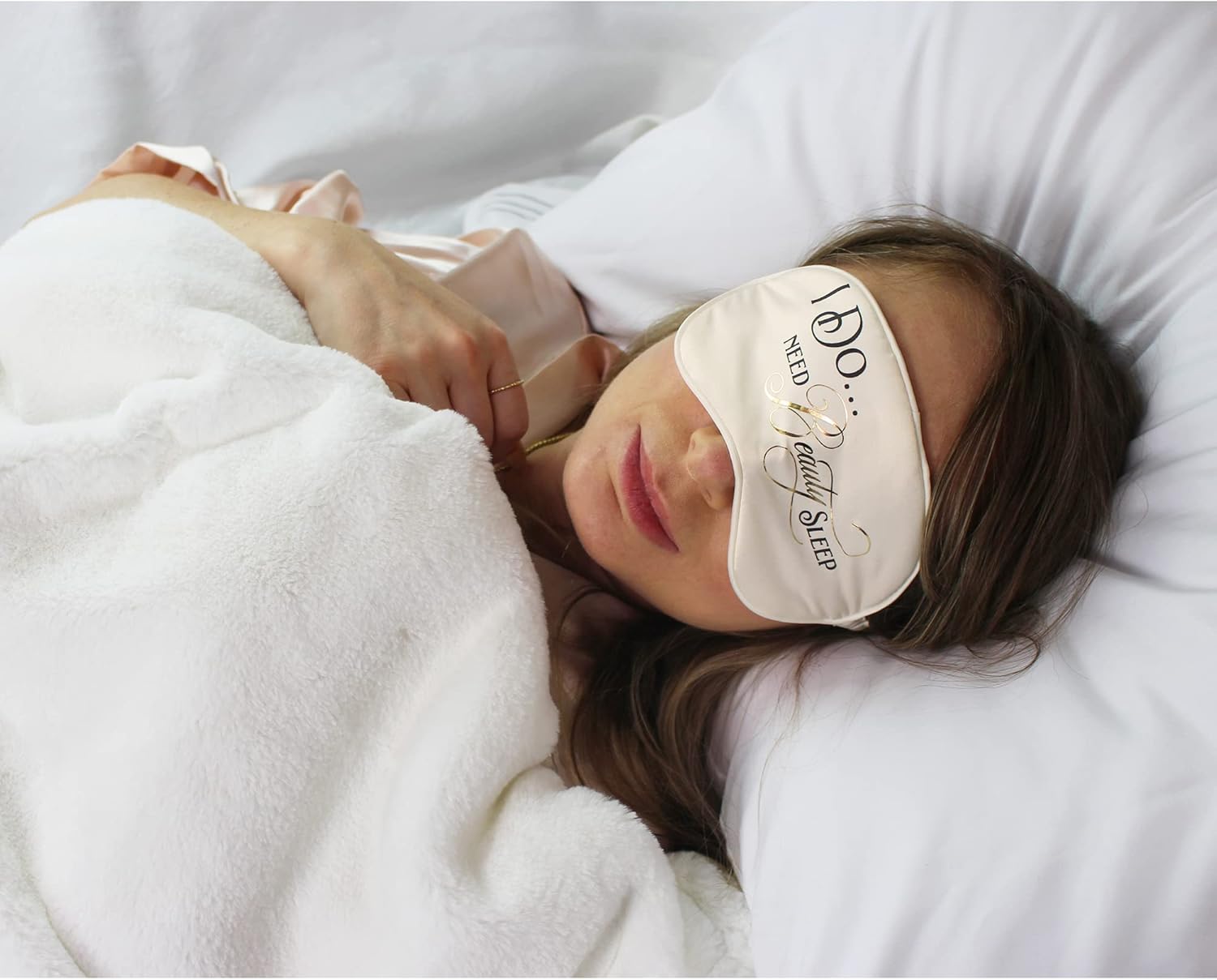 Lillian Rose Need Beauty Sleep Eye Mask, One Size, Cream : Beauty & Personal Care