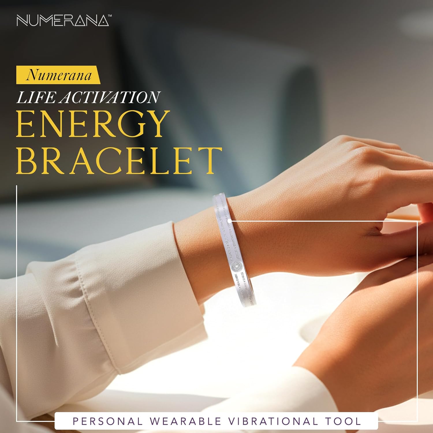 SANA Numerana Life Activating Bracelet, Grabovoi Numbers for Abundance, Healing, Harmony and Spiritual Power and Energy - Image 2