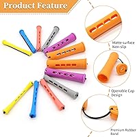 Vista 4 de 120Pcs Hair Perm Rods Set, 6 Sizes Plastic Hair Cold Wave Rods, Heatless Perming Rods Hair Curlers Rollers with Pintail Comb for Long Short Straight