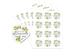 Round Limoncello Bottle Labels for Your Homemade Delicacies