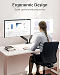 MOUNTUP Dual Monitor Stand for Desk, Monitor Arms for 2 Monitors 32 27 24 22 Inches, Height Adjustable Double Monitor Mount, VESA Mount with C-Clamp & Grommet Base, Holds 4.4-17.6lbs, Black