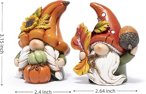Vista 53 de Hodao Thanksgiving Pumpkin Decorations Gnome Elf Collectibles Home Decor Thanksgiving Pumpkin Gnomes Charming Fall Collectibles for Home Decor and