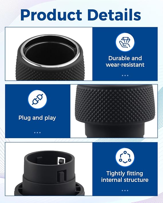 Volume and Tune Knob Replacement Fits for Jeep Grand Cherokee WK2 2014-2021, Volume and Browse Enter Knob(A-2)