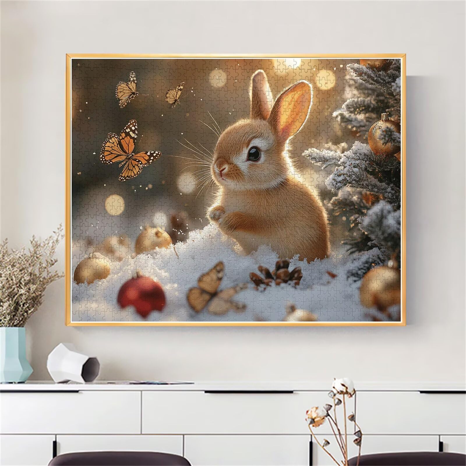 Kaninchen Puzzle für Erwachsene Kinder Anspruchsvoll 5000 Teile Impossible Klassische Puzzles Schwer Schmetterling ab 8 9 10 Jahre für Mädchen Jungen Jigsaw Kunst Educa, für Geschenke 105x156cm t-949