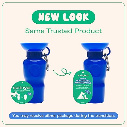 Miniatura 9 de Springer Botella de agua de viaje para perros, como se ve en el tanque de tiburones, patentada, a prueba de fugas, botella de agua portátil para