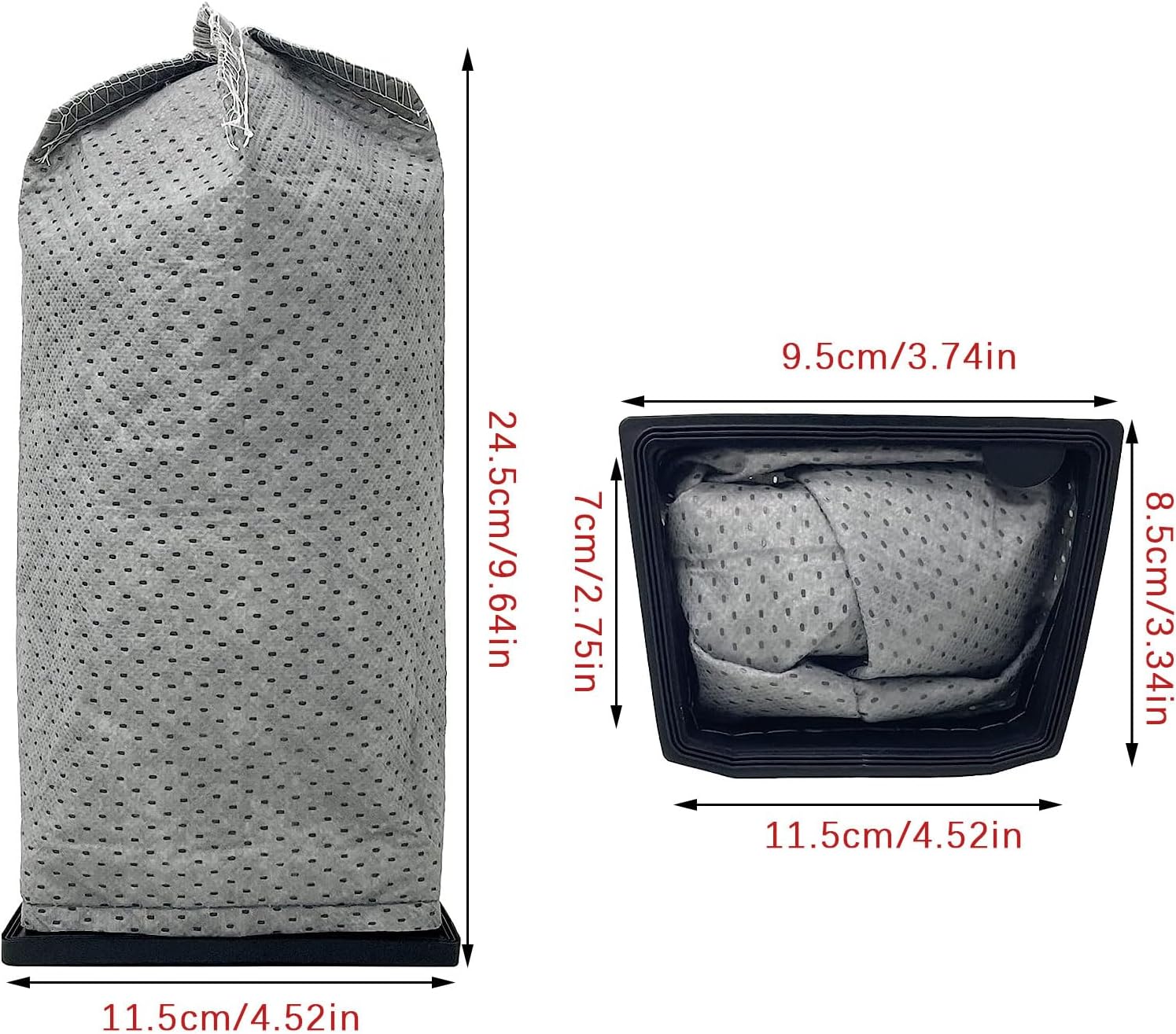 Eagles 2PCS Replacement Vacuum Filter Cloth Bags compatible with Hoover Porta Power Swingette S1015 S1029 and CH30000 Commercial Canister Vacuum, Part # 43662023