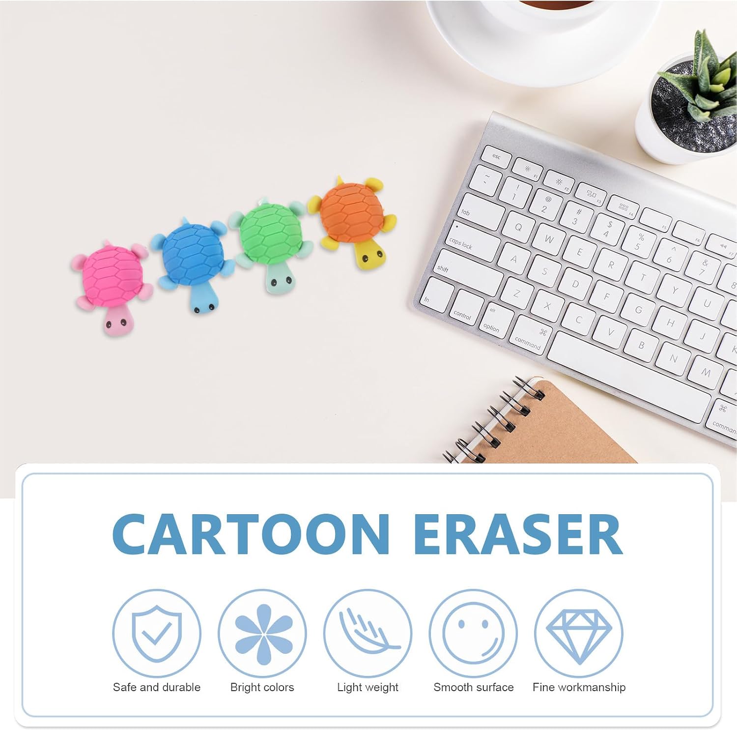 36pcs Cute Turtle Eraser Set for Drawing Use Material