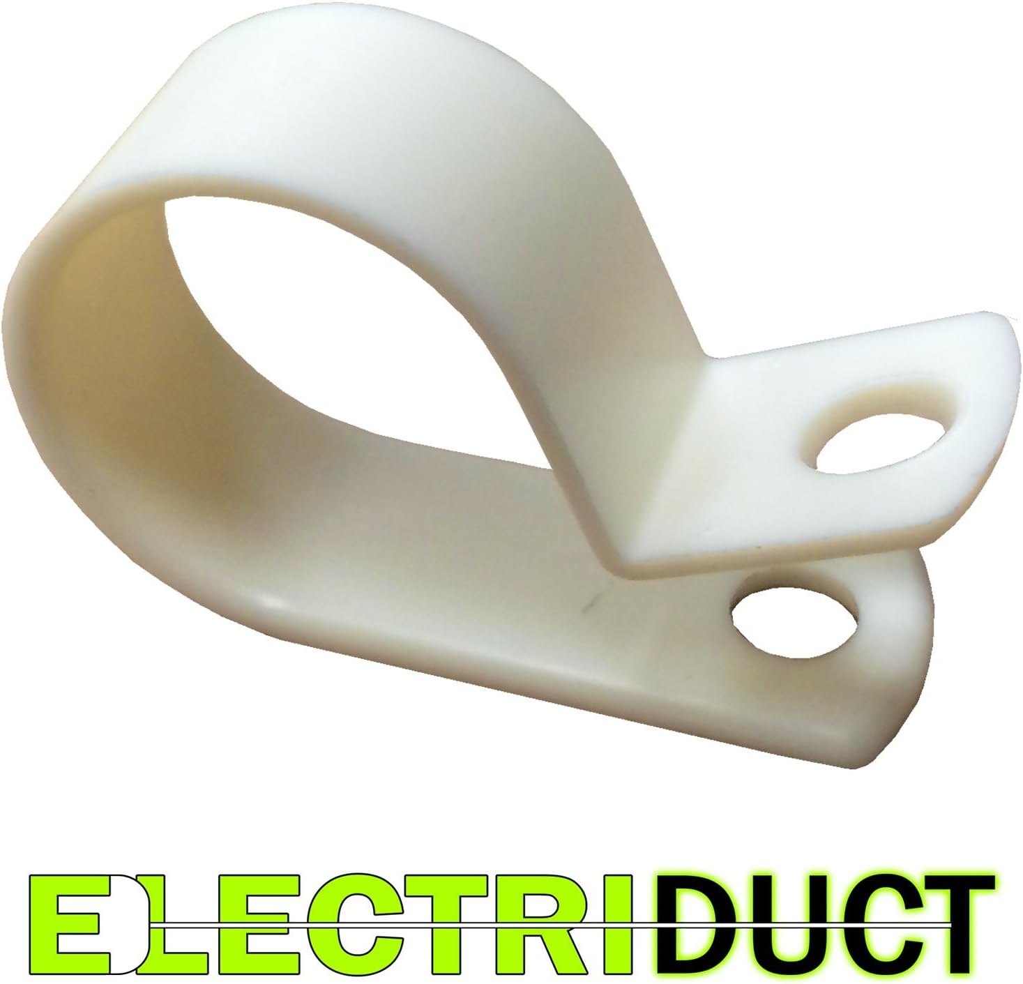 3/4" Electriduct Heavy Duty Nylon Cable Clamps Mouting Wire Clips - 200pcs | White