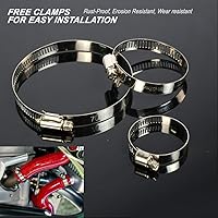 Vista 6 de G-PLUS Kit de abrazaderas de manguera de refrigerante de radiador de silicona compatible con Subaru Impreza WRX/STi GDA/GDB EJ207 2002 2003 2004