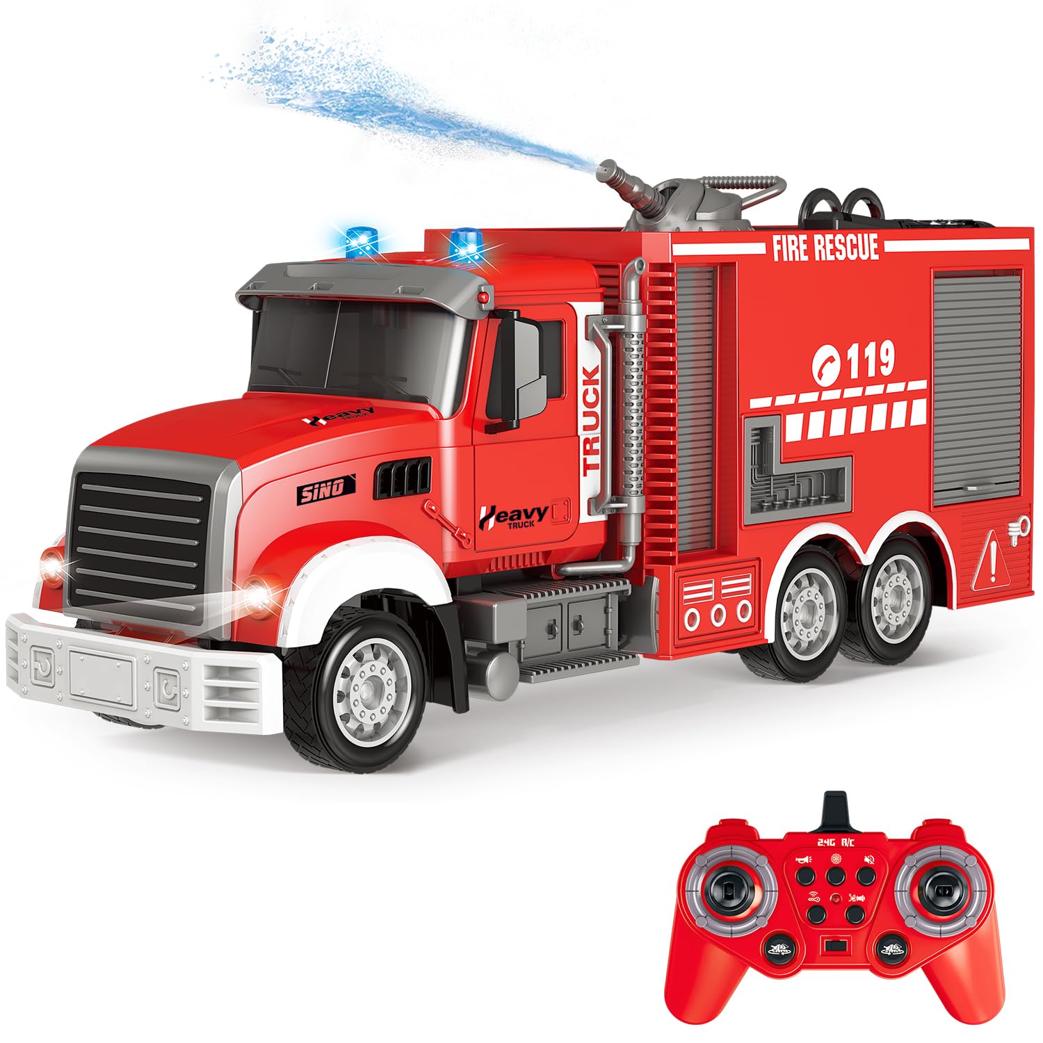 ホビーラジコン REMOTE CONTROL FIRE RESCUE Amazon.com: QuirkyGlee RC Fire Truck Toy - Remote Control Toy Fire
