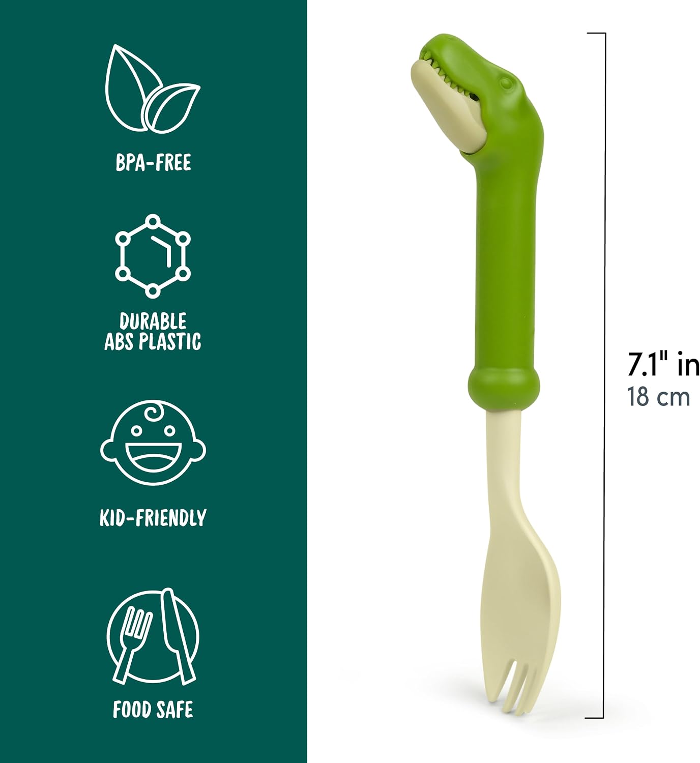 Genuine Fred MUNCHTIME SPORK T Rex Dinosaur, Picky Eater Solutions, Animated, Interactive Design, Fun Stocking or Basket Stuffer for Kids