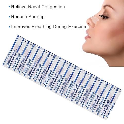 Miniatura 2 de Tiras nasales, tiras desechables para aliviar la congestión nasal, tiras de ayuda respiratoria para un buen sueño, reduce los ronquidos nasales
