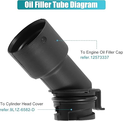 Miniatura 6 de X AUTOHAUX Tubo de llenado de aceite de motor para Ford F-150 F-250 F-350 Expedition para Lincoln Mark LT Navigator Reemplazar 3L3Z-6763-DA