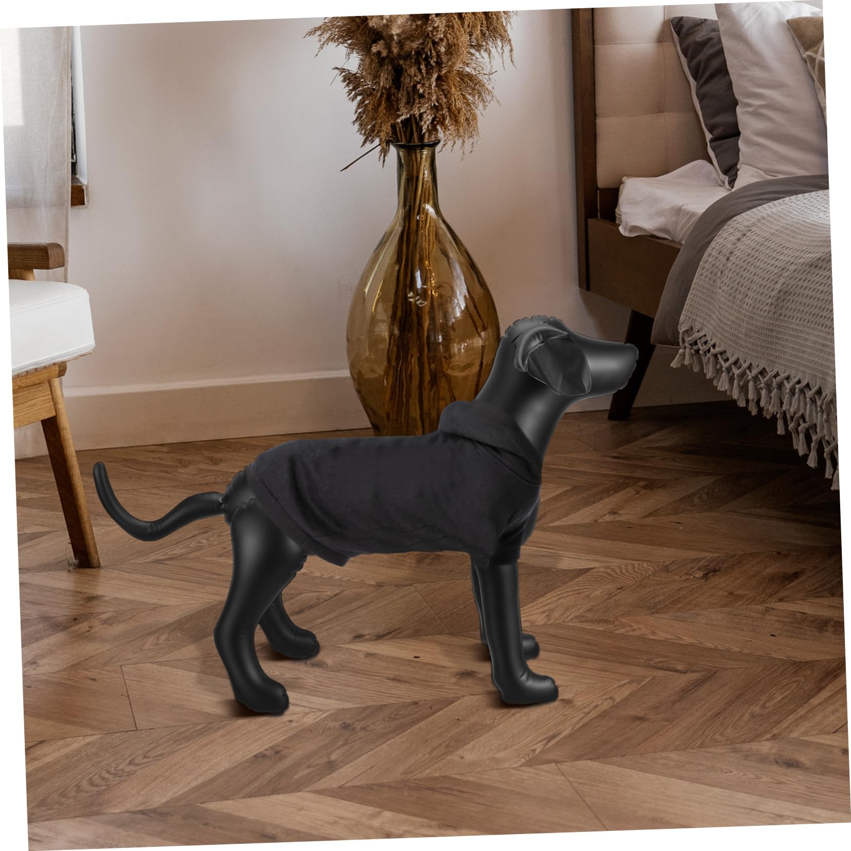 COLLBATH 5 Pz Di Abbigliamento Per Animali Domestici Espositore Per Manichini Di Cani in Piedi Manichino Per Cani Modelli Di Cani Appendiabiti Per Cani Gonfiabile Pvc Black