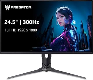 Acer Predator 게이밍 모니터 | 24.5인치 풀 HD (1920 x 1080) IPS | AMD FreeSync 프리미엄 | 최대 300Hz | 1ms (VRB) | sRGB 99%| Ergostand | 디스플레이 포트 1.4 및 HDMI 2.0 2개 | XB253Q Fbmiiprx