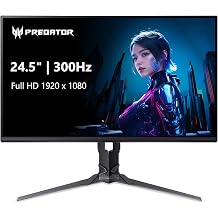 Acer Predator Gaming Monitor | 24.5" Full HD 1920 x 1080 IPS | AMD FreeSync Premium | Up to 300Hz | 1ms VRB | sRGB 99%| Ergostand | Display Port 1.4 & 2 x HDMI 2.0 | XB253Q Fbmiiprx