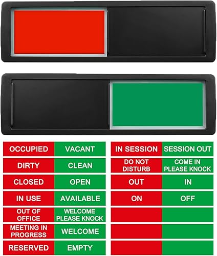 Miniatura 1 de Letrero de puerta de privacidad personalizado, letrero de ocupación vacante, letrero de no molestar, letrero de encendido y apagado, letrero ocupado