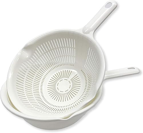 Miniatura 8 de Juego de coladores de cocina pequeños y cuencos. Fácil de usar, 1.2 cuartos de galón, 7 pulgadas, tamaño práctico, para pasta, espaguetis, bayas,