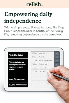 Relish Day Hub Dementia Clock, Day Date Calendar & Task Manager for Seniors