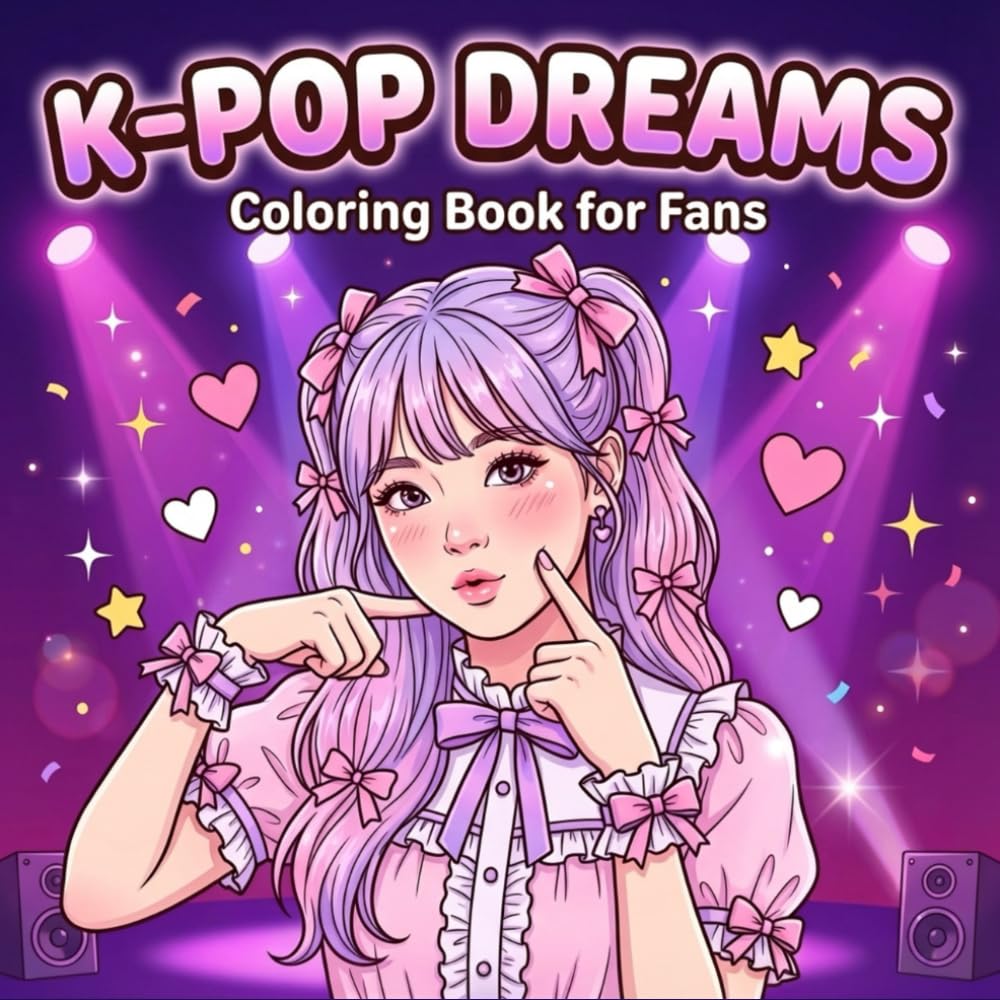 K-Pop Dreams Coloring Book for Fans: 40 Stylish Idol Scenes, Stage Moments & Seoul Vibes for Teens & Adults