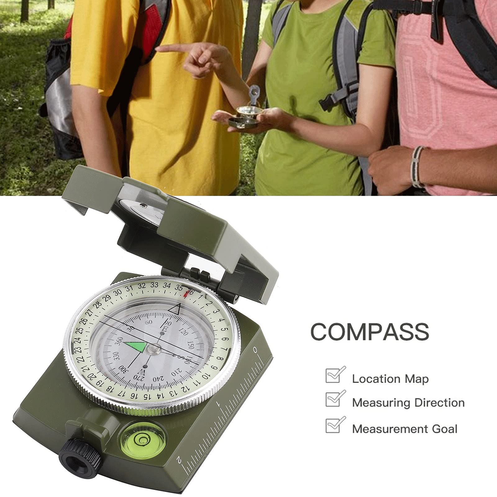 Kompas Camping Survival Kompas Wojskowy Obserwacja Świecący Wodoodporny Kompas Geologiczny Cyfrowy Kompas Sprzęt Nawigacyjny