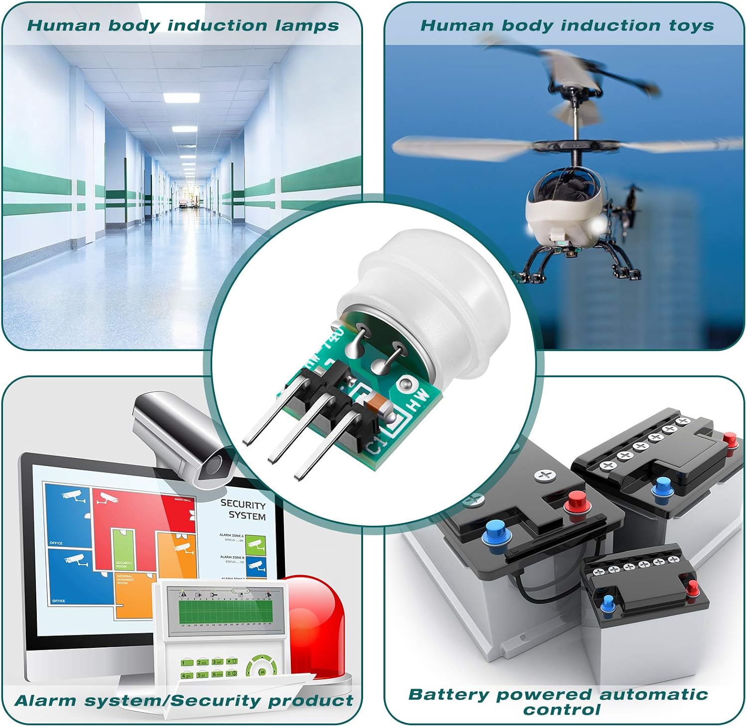 Weewooday 10 Pieces Am312 Pir Sensor Mini Pir Motion Sensor Infrared Human Body Pyroelectric Infrared Motion Module 2.7v to 12v