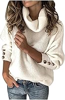 Women's Oversized Turtleneck Sweater: Cozy Long Sleeve Slouchy Pullover Loose Knit Jumper for Fall Winter