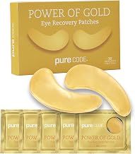 PURE CODE Power of Gold | Eye Recovery Patches | Contains 30 Treatments | Keeps Under-eye Area Smooth and Hydrated