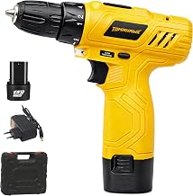Tomahawk DMS-3100 12V Cordless Drill/Screwdriver | 10mm Keyless Chuck | 1-Speed | Double Battery | LED Light, Spirit Leve...