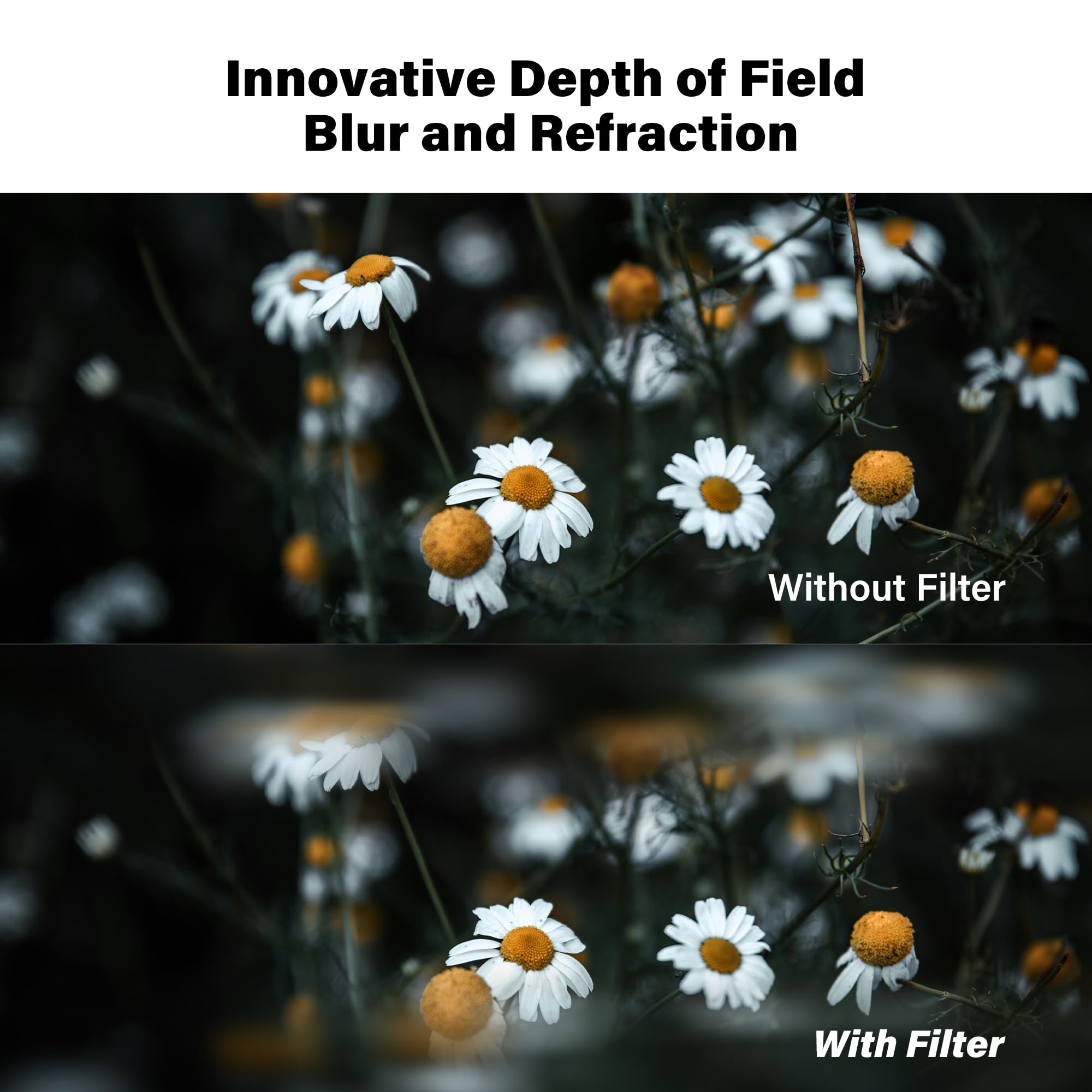 Walking Way Split Diopter Lens Camera Filter, Blur Prism Center Filter - Enhancing Focus and Refraction Effects for Innovative Photography, Videography (67mm)