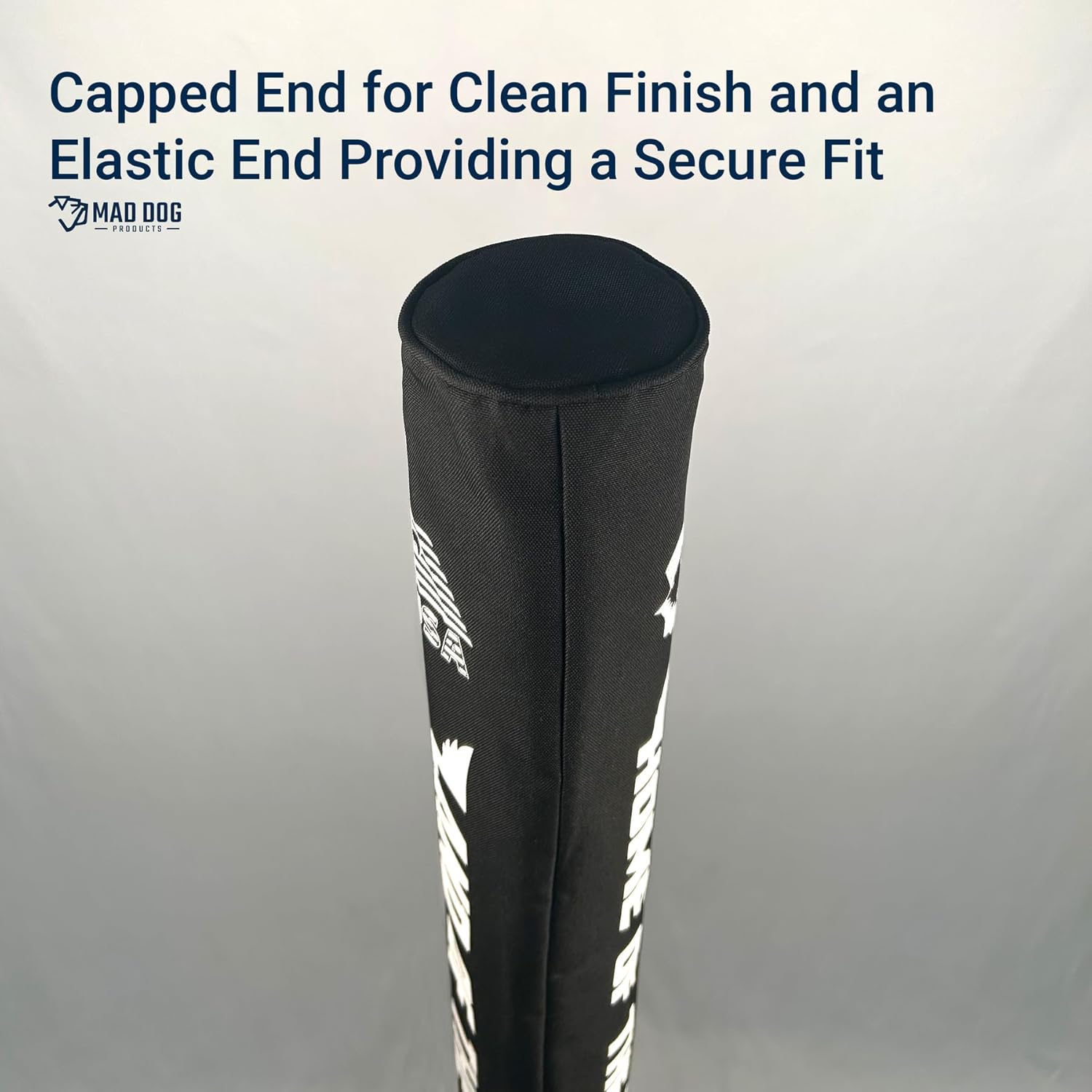 Mad Dog Products 36" Pair of Black Trailer Guide Pole Covers with Capped Ends - Heavy Duty UV Fade Proof Canvas - Sold in Pairs - Made in USA - Customized