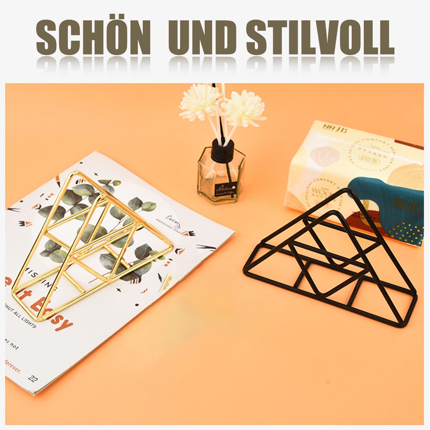 Dreieckiger Serviettenhalter Aus Metall – Schwarz, Für Küche, Tisch, Picknick, Papierservietten-Organizer