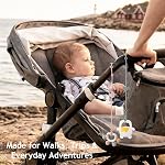 ROCCED Toy Straps for Baby 6pcs, Silicone High Chair Toys Straps Stroller Accessories Toddler Bottle Strap Car Seat Toys Baby Travel Essential Toy Strap Silicone Ivory+Sage+Blue