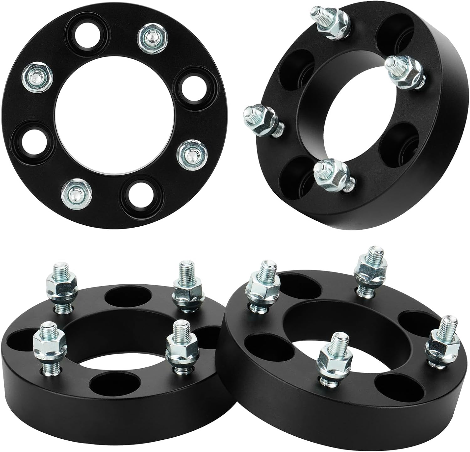 Aeagle 4X110 Wheel Adapters 1.25" for Honda Yamaha Suzuki Rancher Fourtrax Big Bea, Forged 4 Lug Wheel Spacers with 10x1.25 Studs 76mm Bore 4PCS