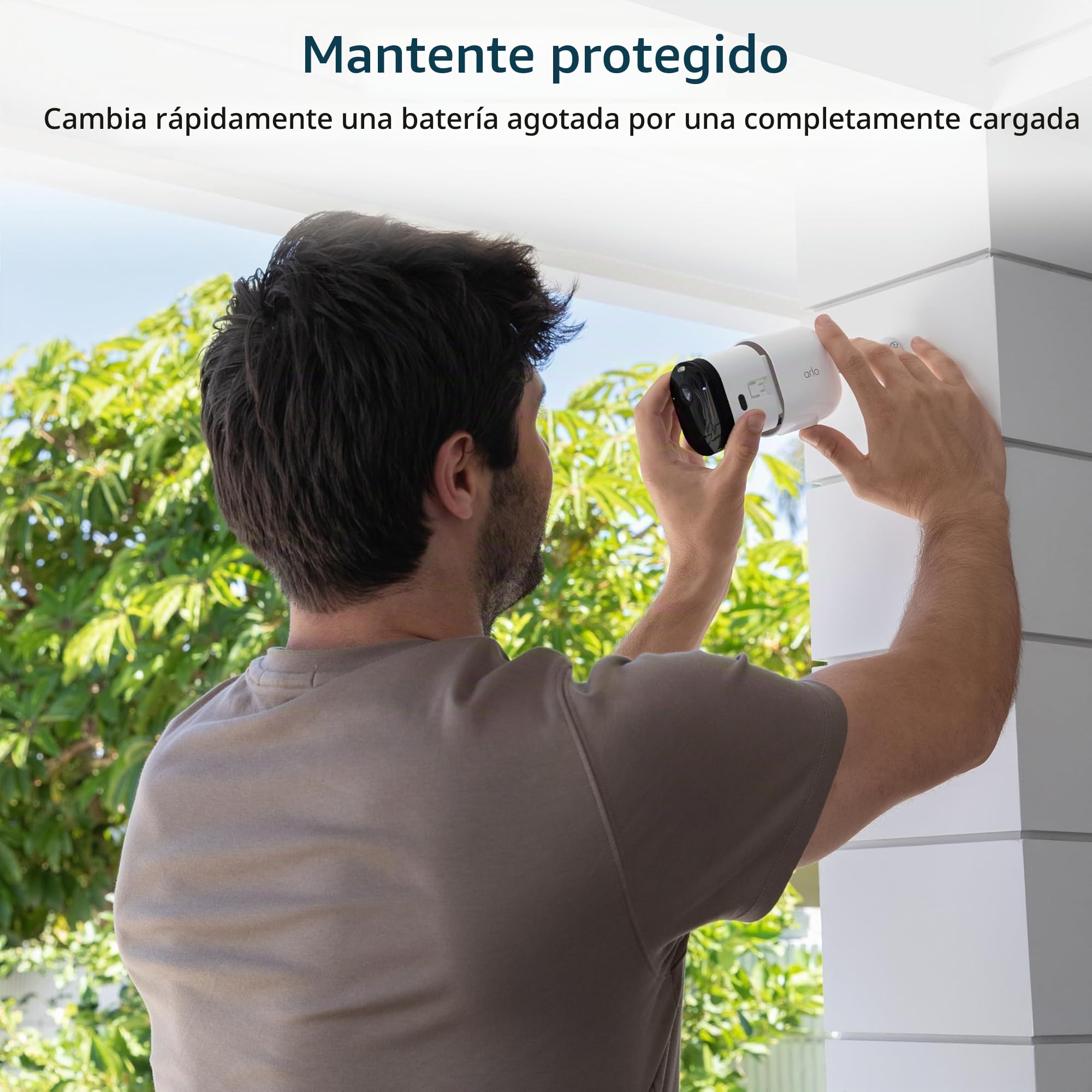 Arlo Batería Recargable Blanca, Compatible Con La Camara Vigilancia WiFi Pro e Ultra, Accesorio Certificado, VMA5400