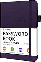 Vista 9 de Libro de contraseñas con pestañas alfabéticas - Organizador de direcciones de Internet y contraseñas de tapa dura - Cuaderno de contraseñas