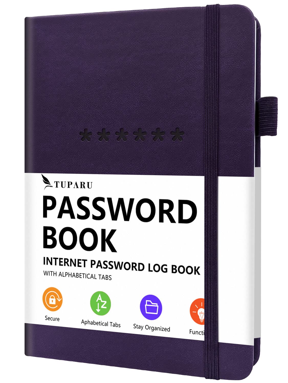 Password Book with Alphabetical Tabs – Hardcover Internet Address & Password Organizer – Password Keeper Notebook for Computer & Website – 5.2 x 7.6"