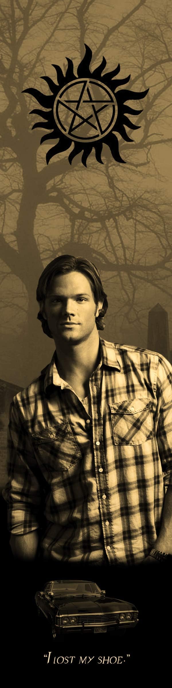 Sam Winchester Supernatural Bookograph Metal Bookmark.