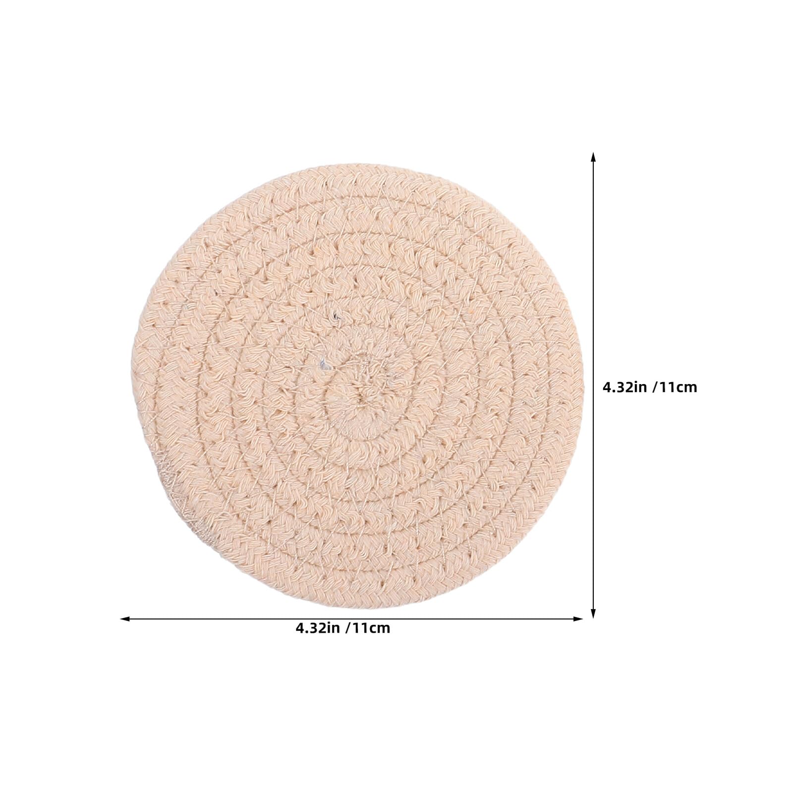 SHINEOFI Posavasos Absorbentes de Algodón Soporte 11 CM 8 Piezas Juego Minimalista para Bebidas y Café Manteles Individuales Tejidos a Mano para Mesa Protección contra Reutilizable