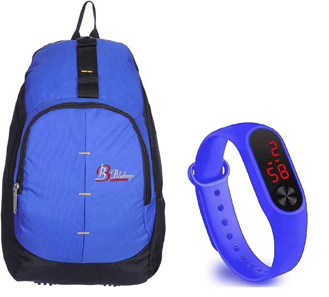 Blubags Laptop Bagpack Waterproof Casual Unisex Bag for School College Office Suitable for Men Women & Digital Watch