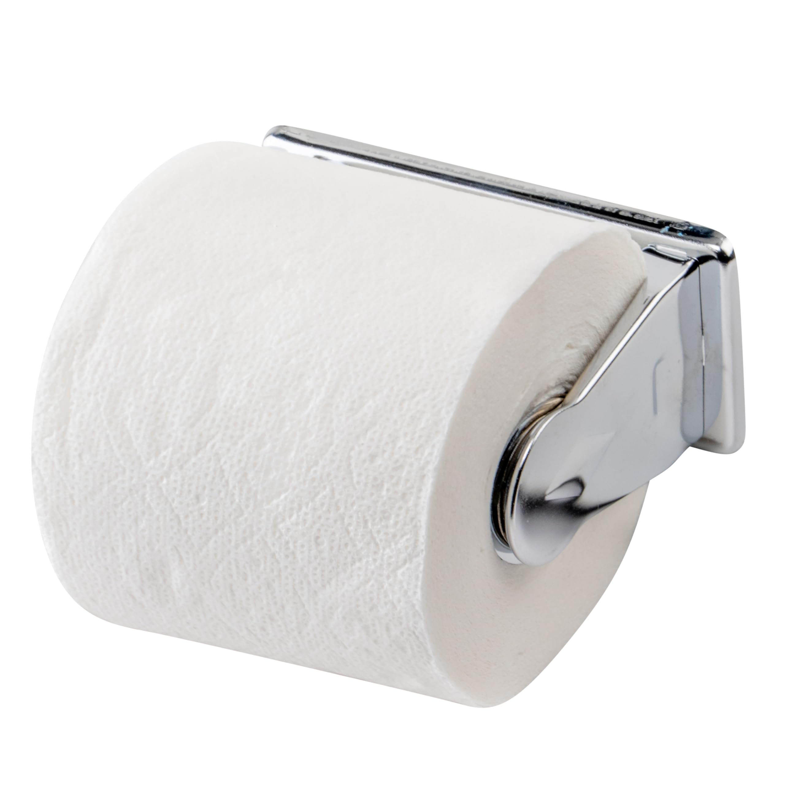 White/Silver Single Toilet Paper Holder by Winco – Medium, Steel, Model TTH-1