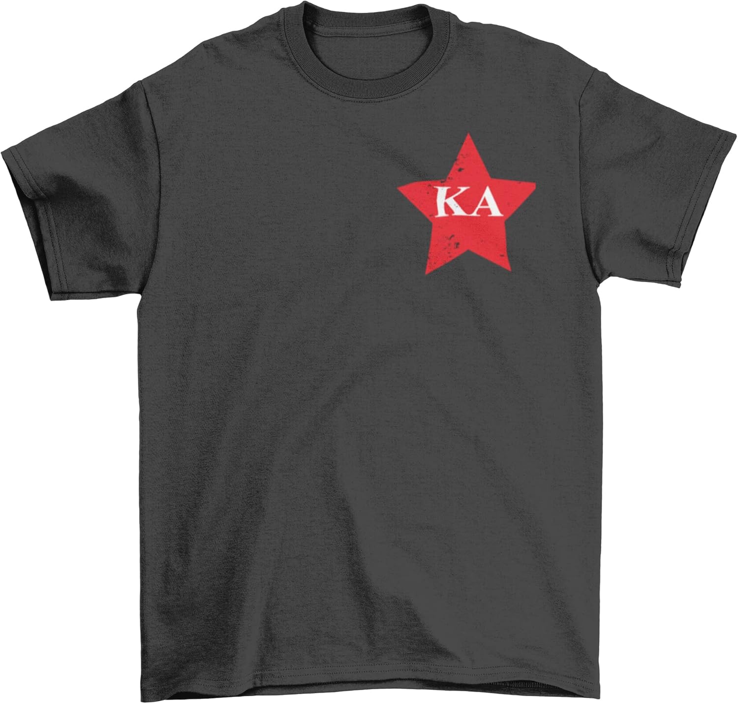 Kappa Alpha Order Short Sleeve Tshirt- Distressed Flag Design Black Shirt- Great Shirts for Kappa Alpha Order Rush