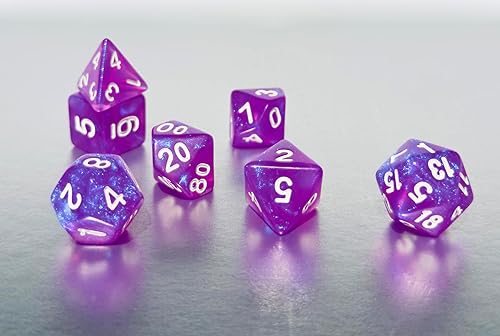 Vista 31 de DND - Juego de 7 dados poliédricos pastel únicos para D&D, Calabozos y Dragones, juegos de rol, RPG, accesorios MTG - Juego de sistema D20