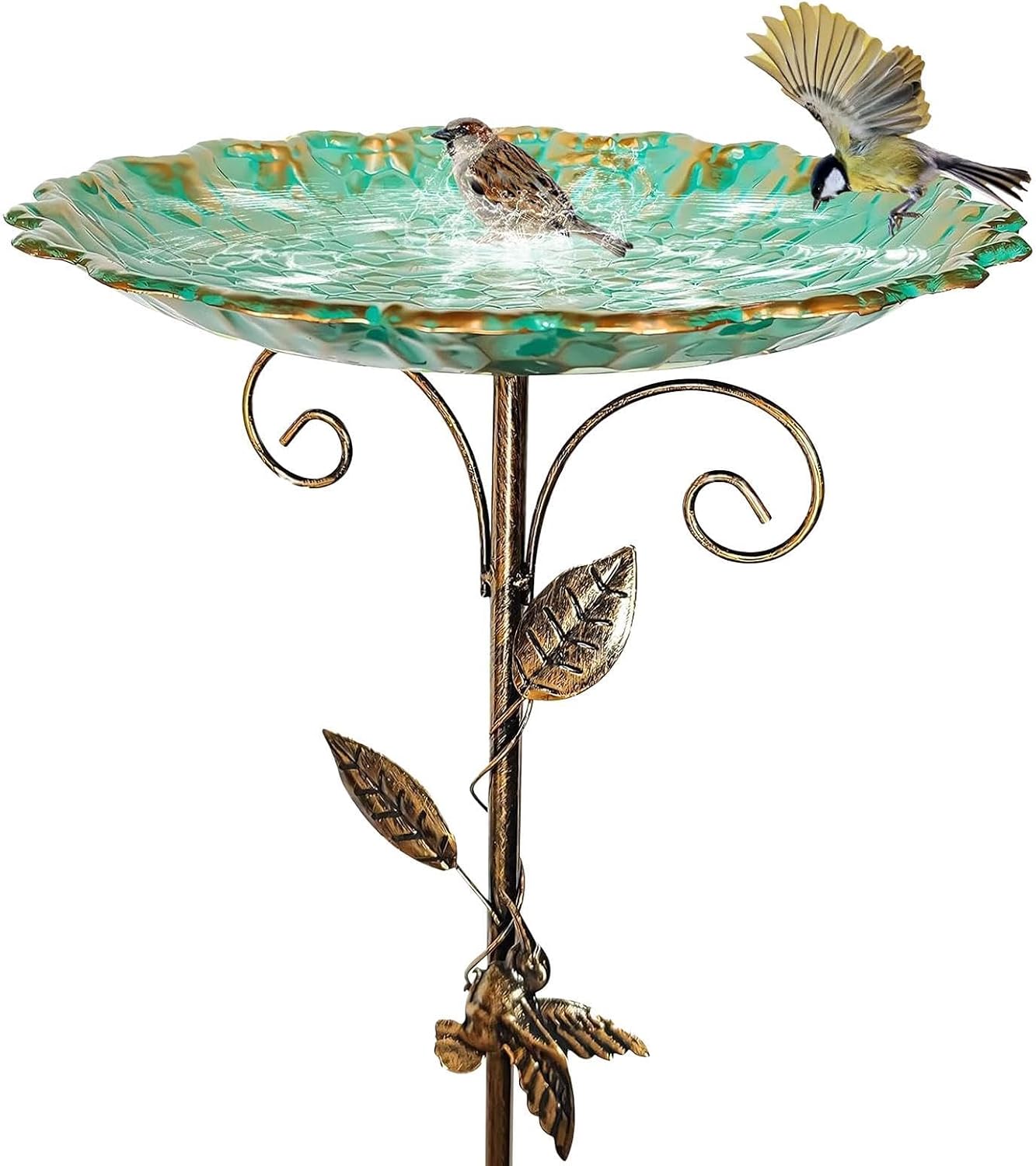 Bird Bath for Outdoors - Lawn Bird Feeder and Water Station for Garden | Garden Bird Bath, Outdoor Bird Feeder, Lawn Water Station, Decorative Backyard Bird Attraction, Durable Patio Garden Ornament