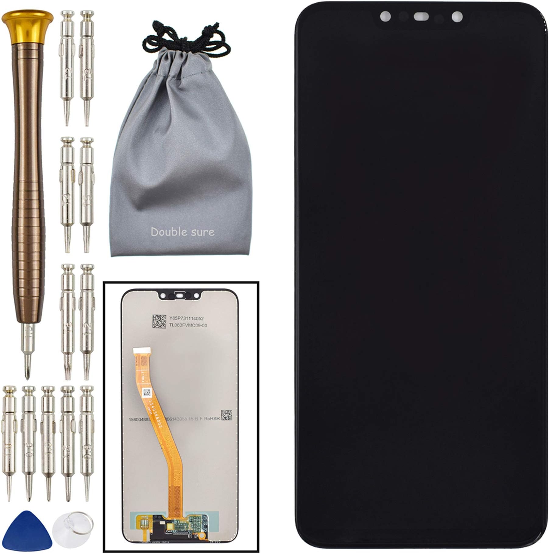 LCD Touch Digitizer Display Screen Replacement for Huawei nova 3i P Smart + 2018 INE-LX1 INE-LX1r INE-LX1 INE-LX2r Black