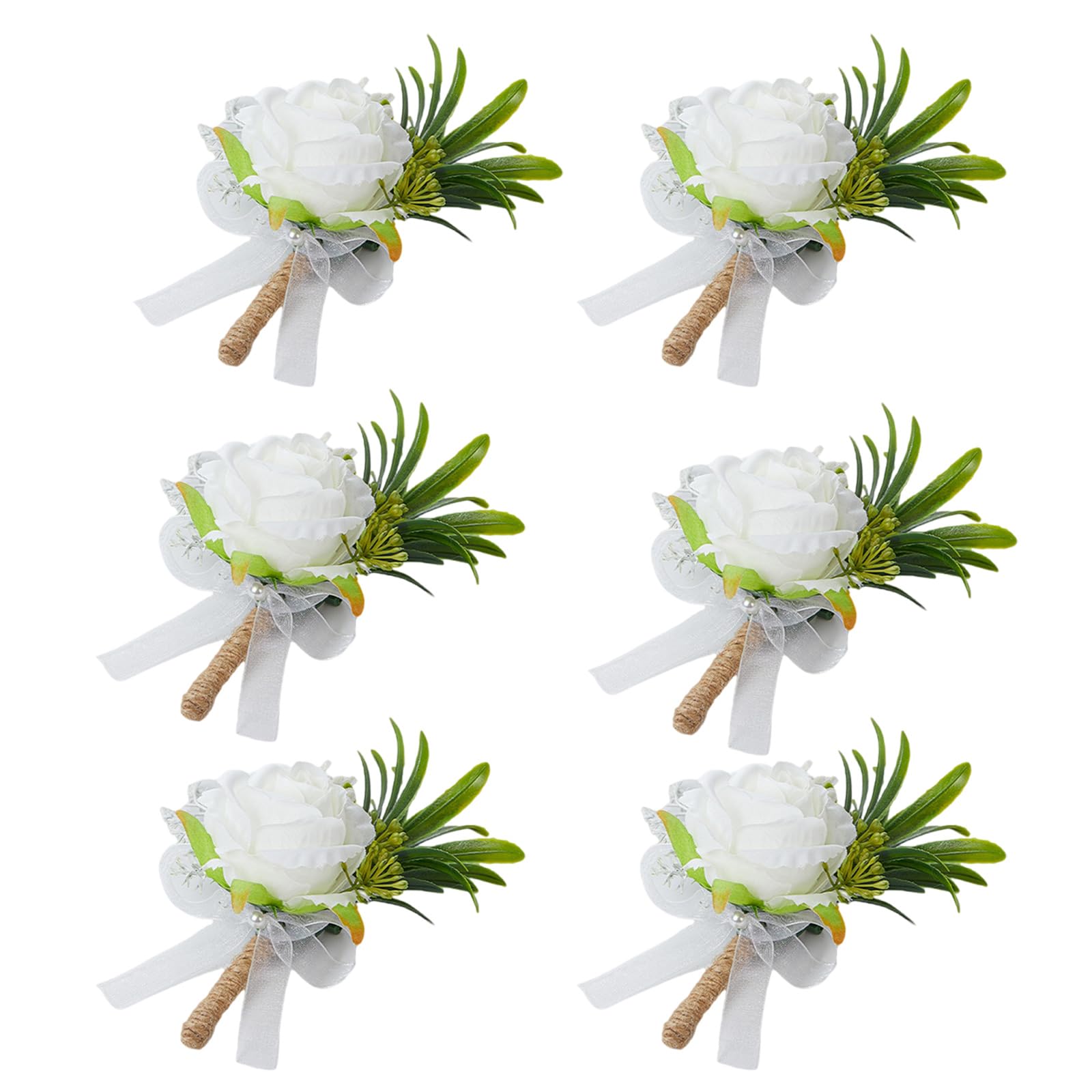 Fiori artificiali per matrimonio, 2 pezzi, fiori artificiali bianchi