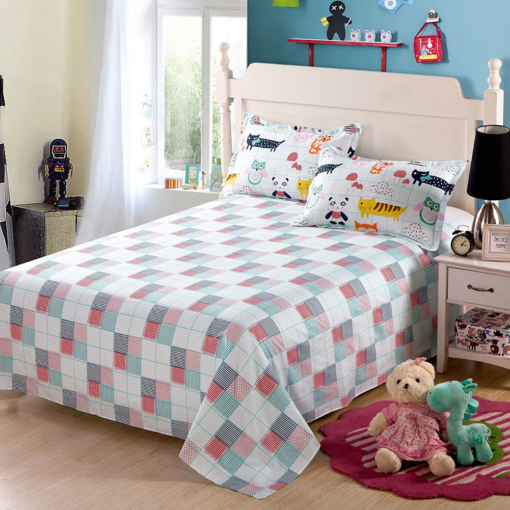Feuilles de coton anti-transpiration pour drap lit enfant 230x250cm sans pli